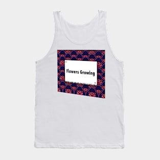 Flowers Growing ikat Tank Top